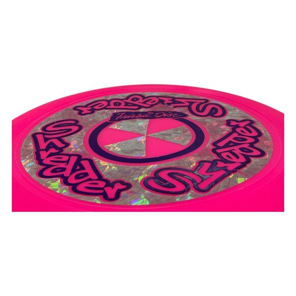 Vintage Frisbee Disc Pink Holographic Shredder Flying Disc Ultimate Sport Toy - Picture 11 of 12